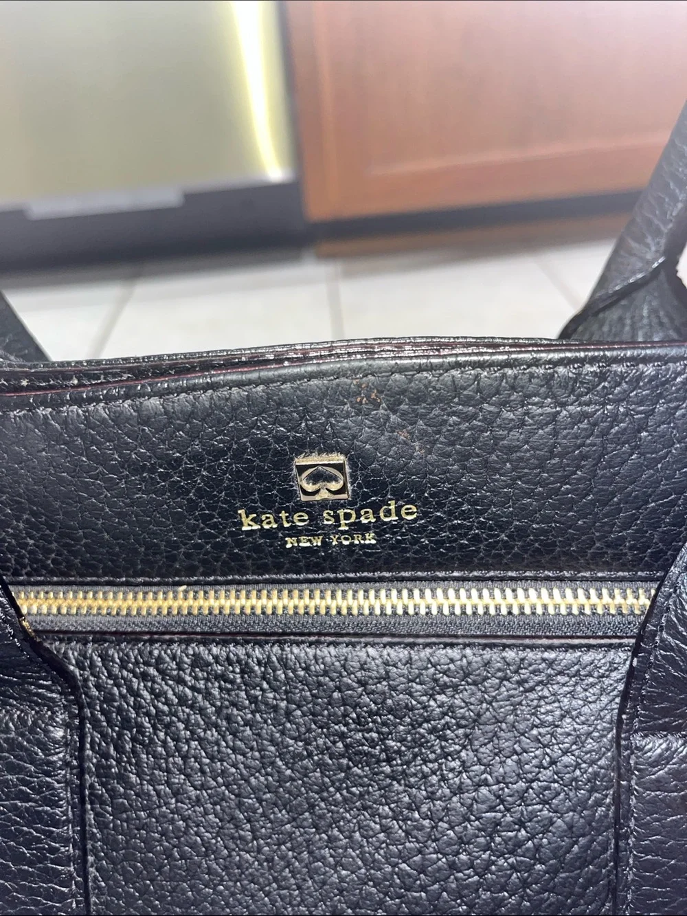 NWOT KATE SPADE NEW YORK SOUTHPORT AVENUE  TOTE BAG IN BLACK PEBBLED LEATHER